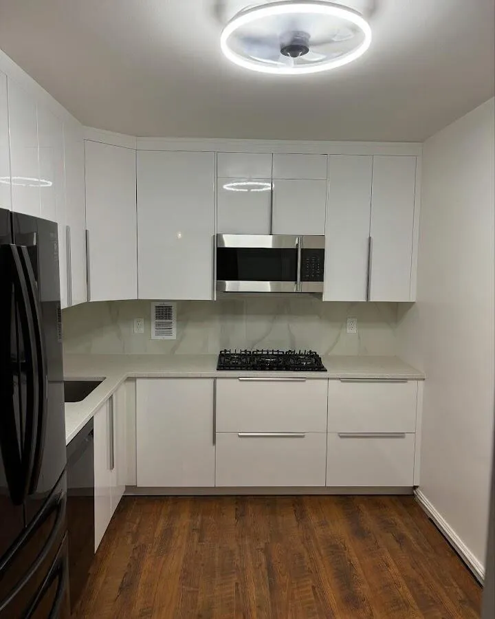 Renovated kitchen with quartz countertops in Annandale